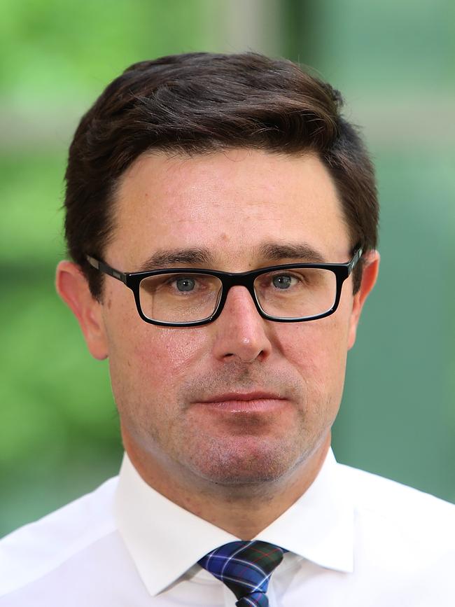 Minister for Agriculture and Water Resources David Littleproud holding a press conference at Parliament House in Canberra. Picture Kym Smith