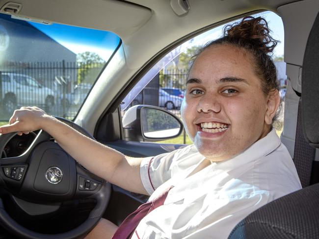 Jada Cohen poses for a photograph at Marsden High School, Wednesday June 24, 2020. The Artie Beetson Academy is celebrating its 10th anniversary at Marsden High School. (Image Sarah Marshall)