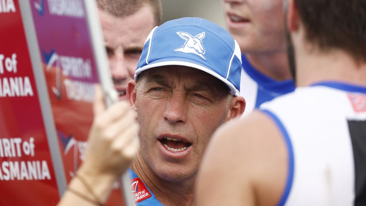 Kangaroos head coach Alastair Clarkson has a big job ahead. Picture: Daniel Pockett/AFL Photos/via Getty Images