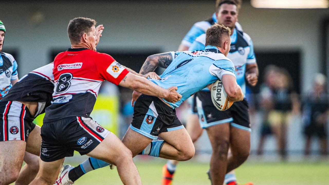 Jayden Sneddon as Northern Sharks take on Litchfield Bears in the 2023 NRL NT grand final. Picture: Pema Tamang Pakhrin