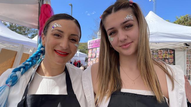 Teresa Figueira and Chontal Robert ran a face painting stall.