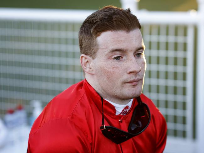 SYDNEY, AUSTRALIA - JUNE 25: Reece Jones on Jojo Was A Man returns to scale after winning race 10 the Elite Sand & Soil Handicap during Sydney Racing at Royal Randwick Racecourse on June 25, 2022 in Sydney, Australia. (Photo by Mark Evans/Getty Images)