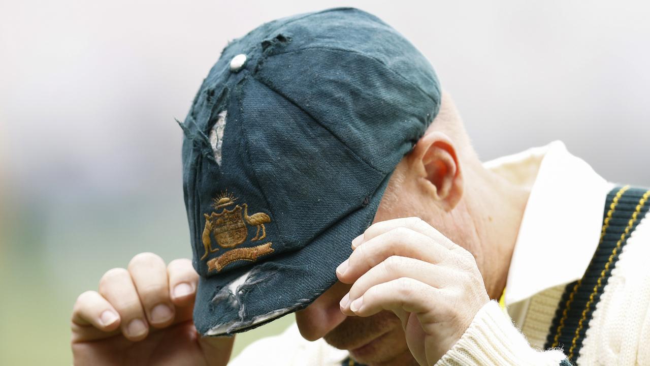 David Warner’s baggy green was lost, then found last summer. (Photo by Daniel Pockett/Getty Images)