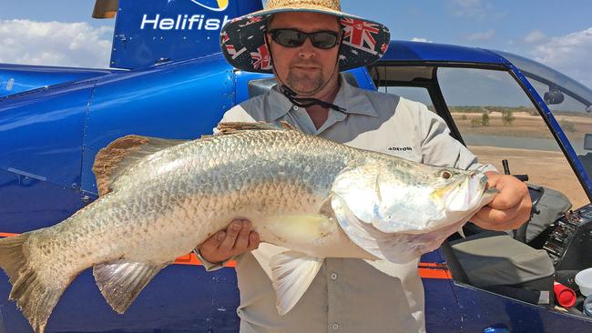 Helifish is matching dollar-for- dollar any $10,000 tagged barra caught on a fabulous Helifish trip.