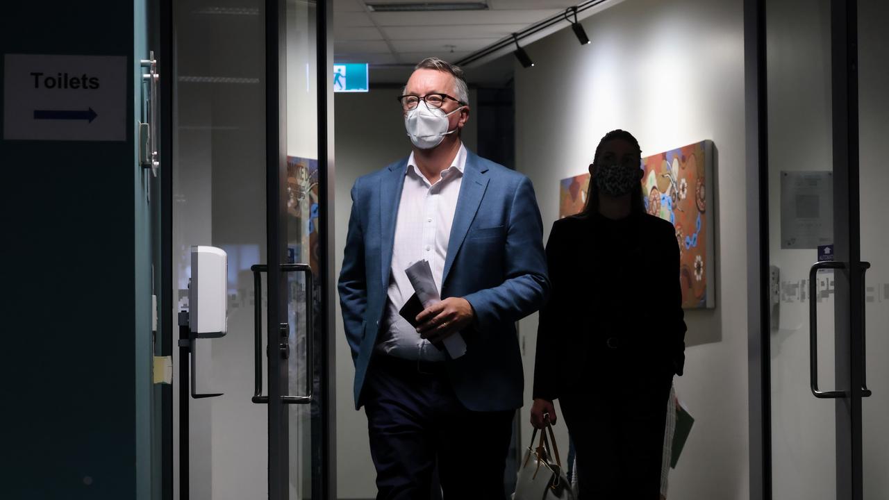 Victoria’s Health Minister Martin Foley announced new restrictions on Thursday. Picture: NCA NewsWire / Ian Currie
