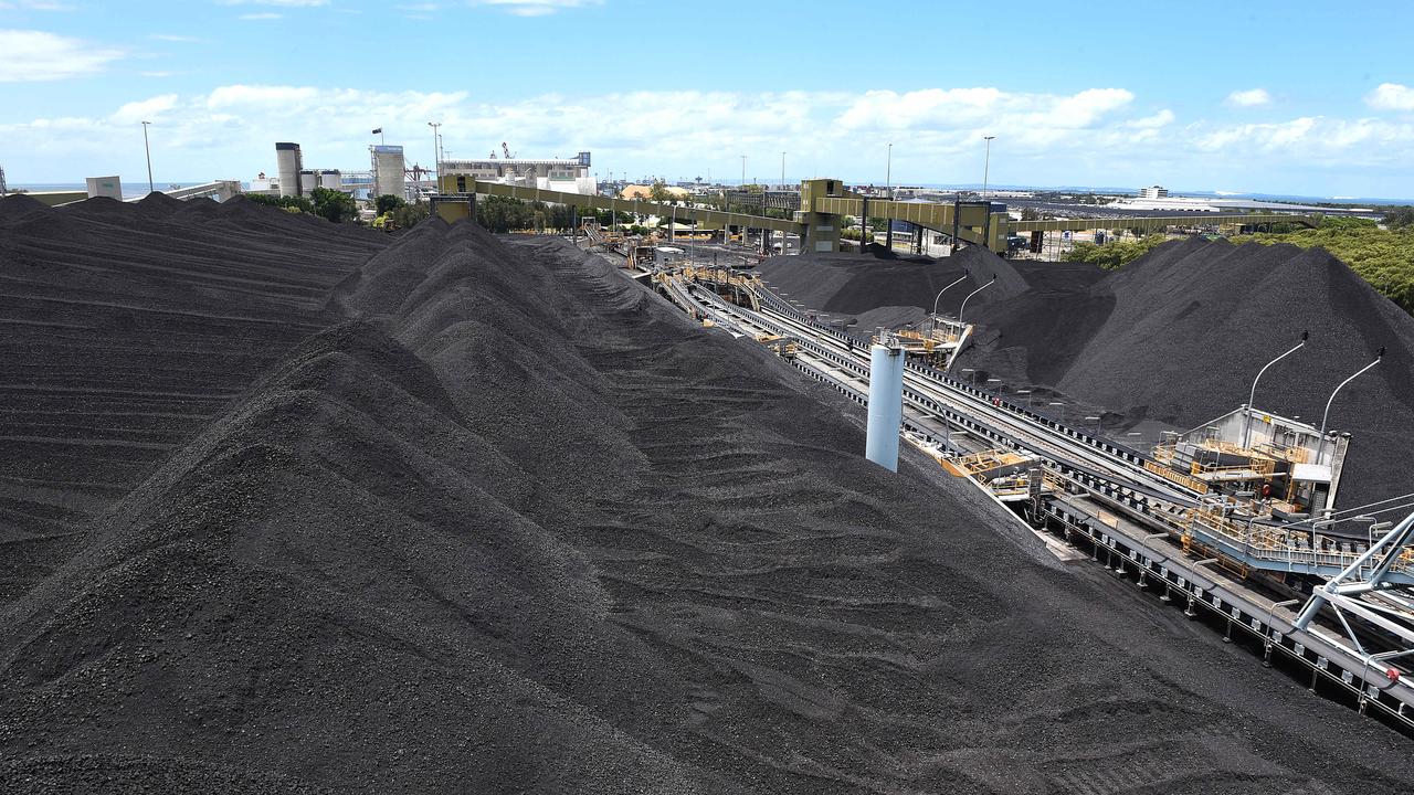 Coal at the Port of Brisbane. Picture: AAP image, John Gass