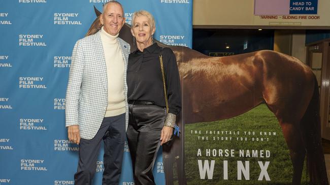 Peter and Patty Tighe, part of the ownership team of Winx, photographed at the world premier of A Horse Named Winx in Sydney. Picture: Tom Parrish