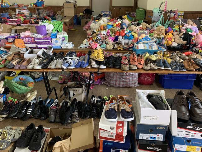 Volunteers spearheading the Lucknow donation centre had been “inundated” with generous donations. Picture: Brianna Travers