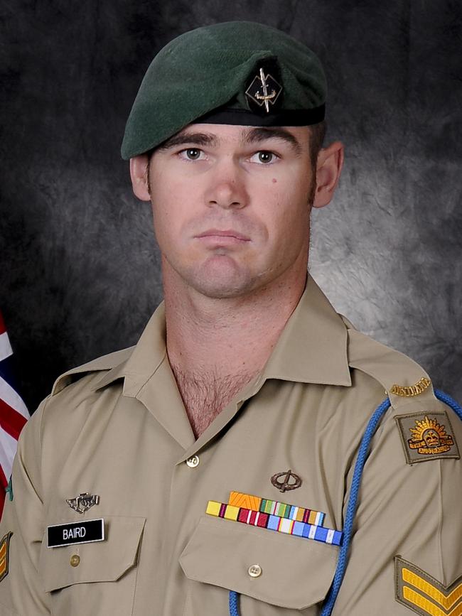 Australian Army soldier Corporal Cameron Stewart Baird, VC, who was killed on Operation Slipper in Afghanistan. Picture: Department of Defence