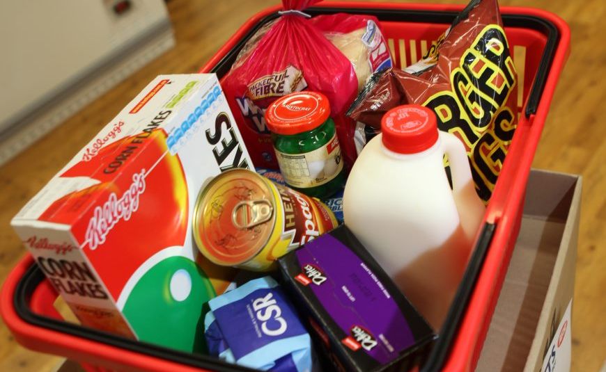 Basket of groceries from IGA. Picture: Allan Reinikka