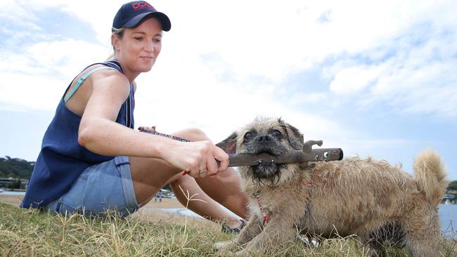 Jessica Knight with “crazy” Wilbur. Picture: Martin Lange.