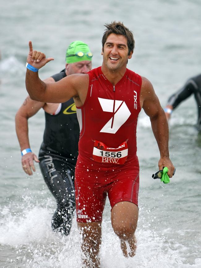 Ricky Olarenshaw at the Nissan/BRW triathlon in Melbourne.