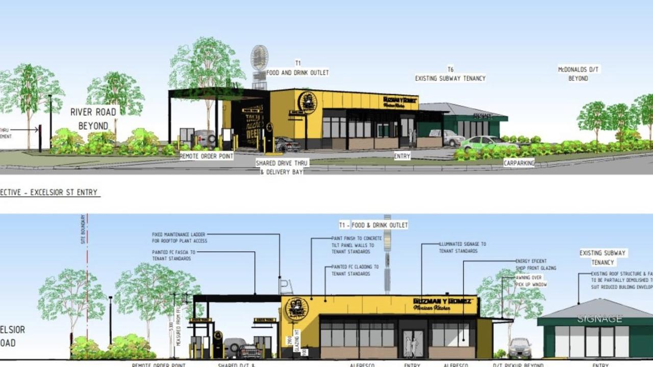 The designs for the Gympie store, which has been caught up in the building company’s collapse, and is supposed to open next year.