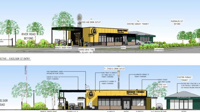 The designs for the Gympie store, which has been caught up in the building company’s collapse, and is supposed to open next year.