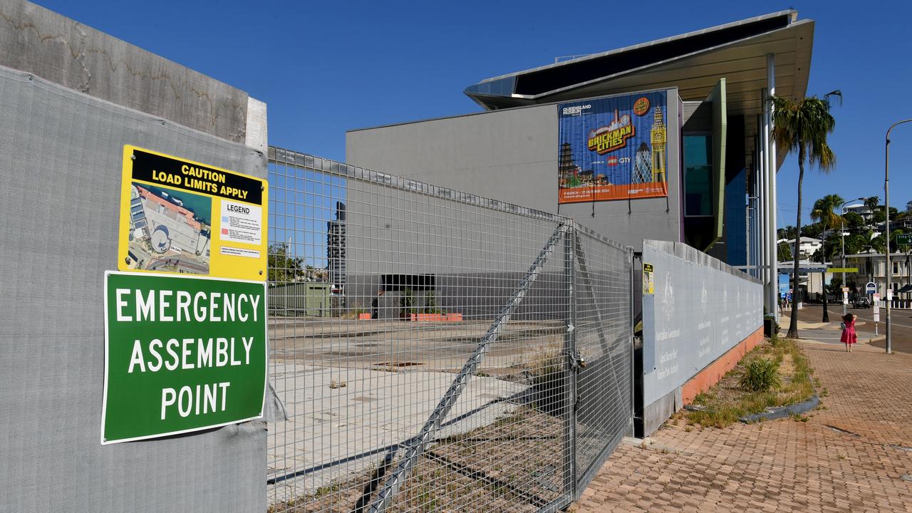 Townsville Enterprise CEO Claudia Brumme-Smith at empty site of the proposed new aquarium in Flinders Street. Picture: Evan Morgan