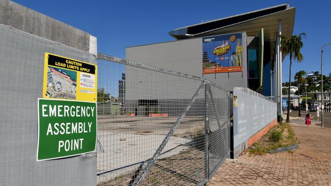 Townsville Enterprise CEO Claudia Brumme-Smith at empty site of the proposed new aquarium in Flinders Street. Picture: Evan Morgan