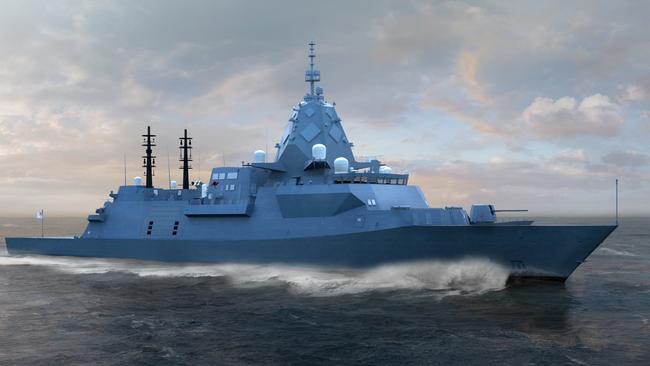 The Hunter-class frigate. Picture: BAES