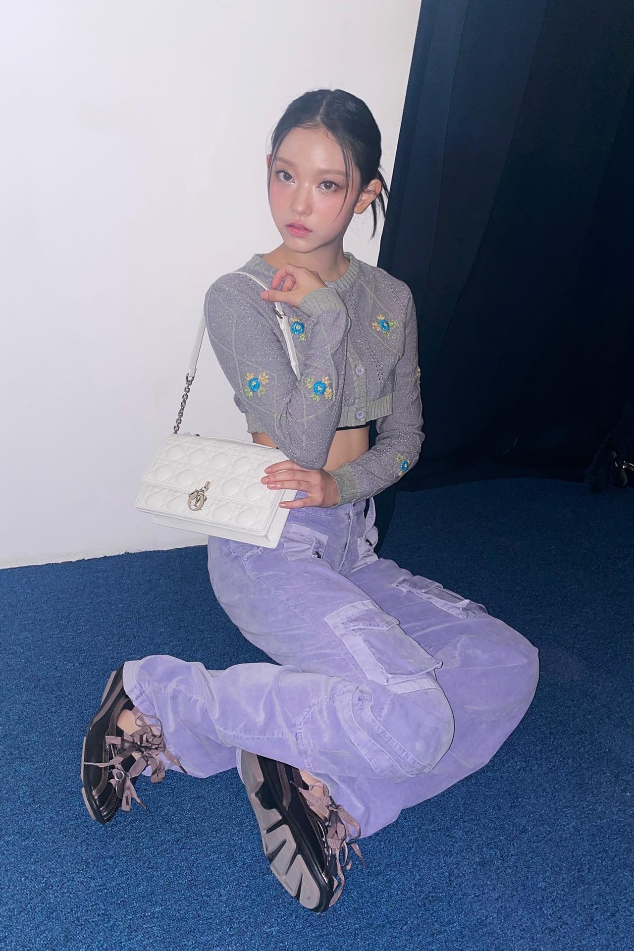 <p><em>Image credit: Instagram.com/newjeans_official.&nbsp;</em></p><p>Haerin wears Cormio, Blumarine, Dior and Kiko Kostadinov on 21 October, 2023.&nbsp;</p>