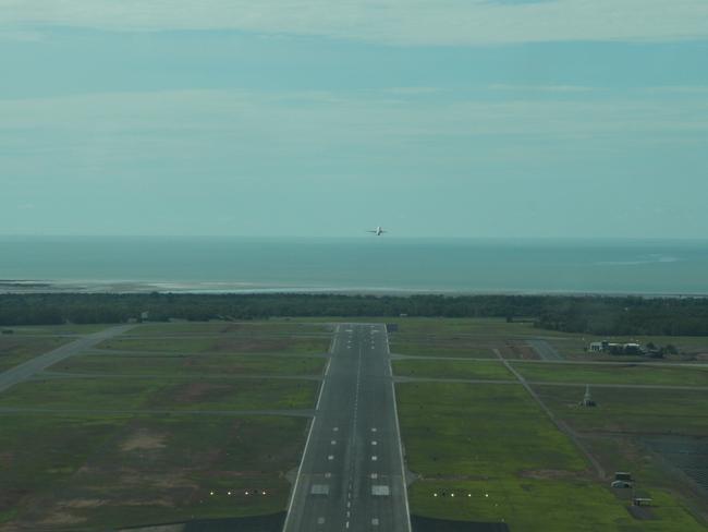 A plane carrying more than 200 Australian’s from the coronavirus epicentre in Wuhan will land in Darwin about 11.30 this morning. Plane pictured is not the Qantas flight from Wuhan to Darwin. PICTURE Will Zwar