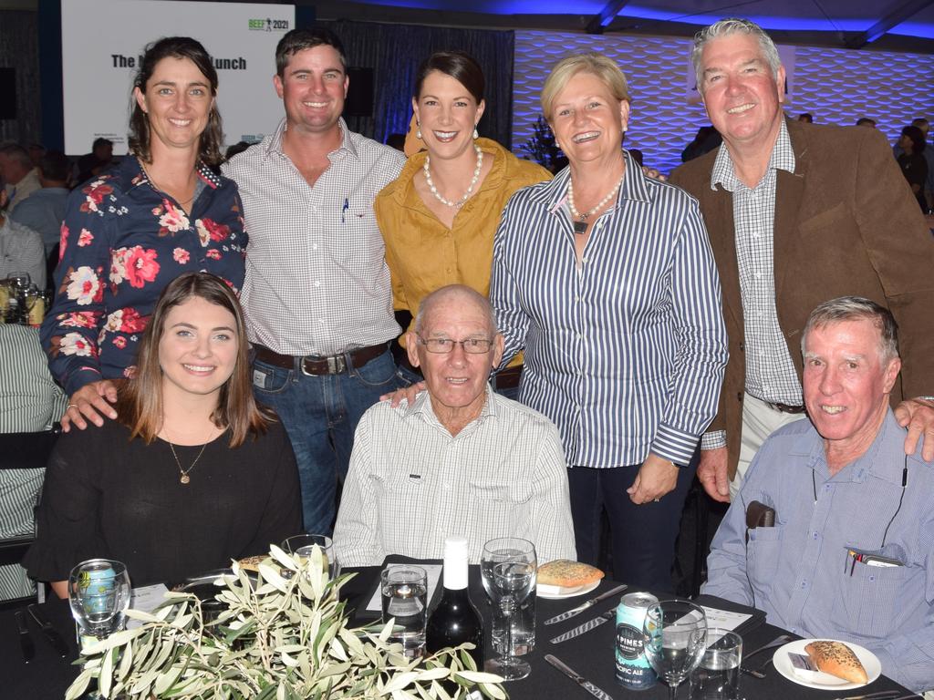 BEEF AUSTRALIA 21: David and Stacey Watson, Richard Thomson, John Milner, Hannah Featherstone, Rebecca Gunther, Sarah Coombes, Shannon Coombes at the Main Event Lunch