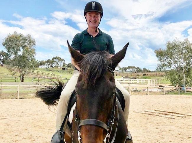 Christopher Pyne in the saddle. Source: Twitter