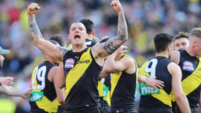 Dustin Martin after the 2019 Grand Final. Picture: Alex Coppel.