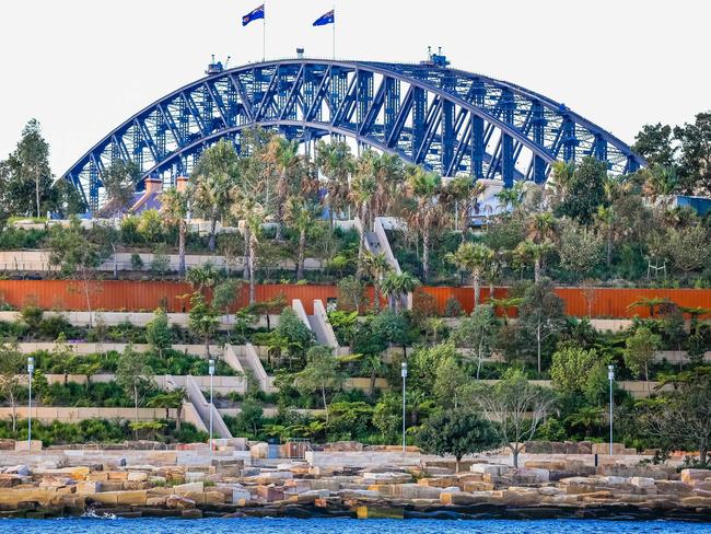 Barangaroo Point now resembles the Hanging Gardens of Babylon. Picture Craig Greenhill