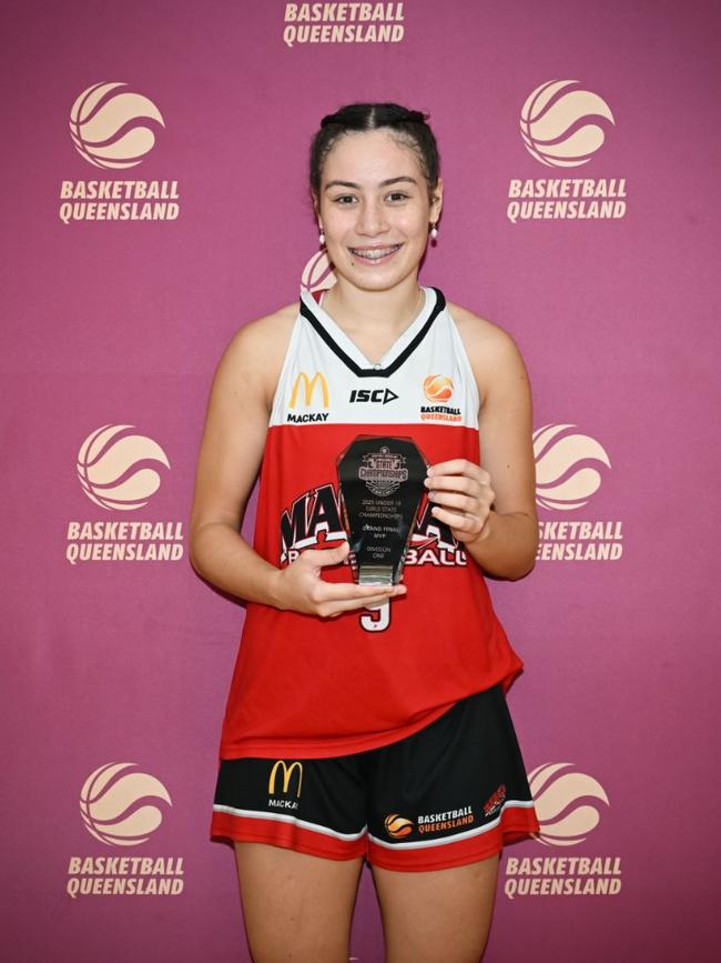 Cheyenne Bobongie took out grand final MVP for her 23 point performance for Mackay. Picture: Mackay Meteorettes.