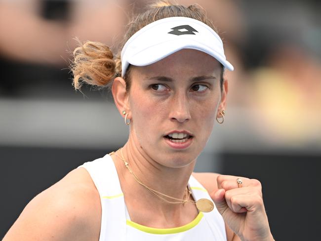 Elise Mertens. (Photo by Steve Bell/Getty Images)