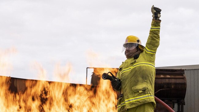 Five CFA units were called to the incident on Plozzas Rd in Upotipotpon just after 1.30pm on Monday, where 50 hay bales were burnt. File photo.