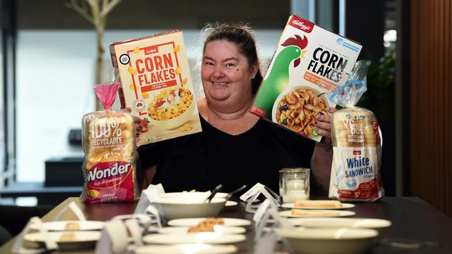 Norlane resident Liz Boyle and Geelong Addy reporter Michaela Meade did a blind taste test to find out if brand-name or home-brand was better. Picture: David Smith