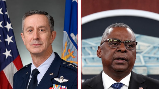 USAF General Kevin Schneider (left) and former US Defence Secretary Lloyd Austin (right) both indicated last year that Australia's northern military infrastructure and supply chains would be reviewed by Washington D.C.