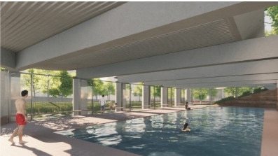 The pool included in stage two plans for Ivanhoe Estate, Macquarie Park