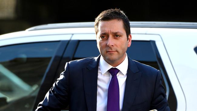 Matthew Guy leader of the opposition arrives at state Parliament.   Picture: Nicole Garmston