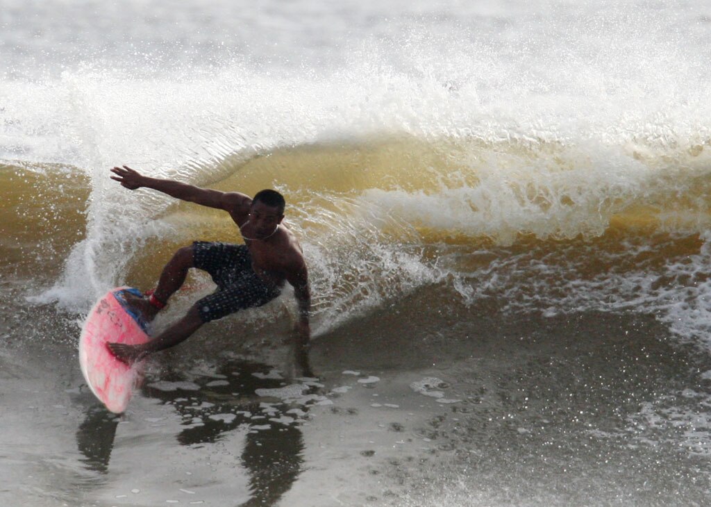 Alexandra Headland gets good lefts and rights for longboarders and shortbaorders alike. Picture: Nicholas Falconer