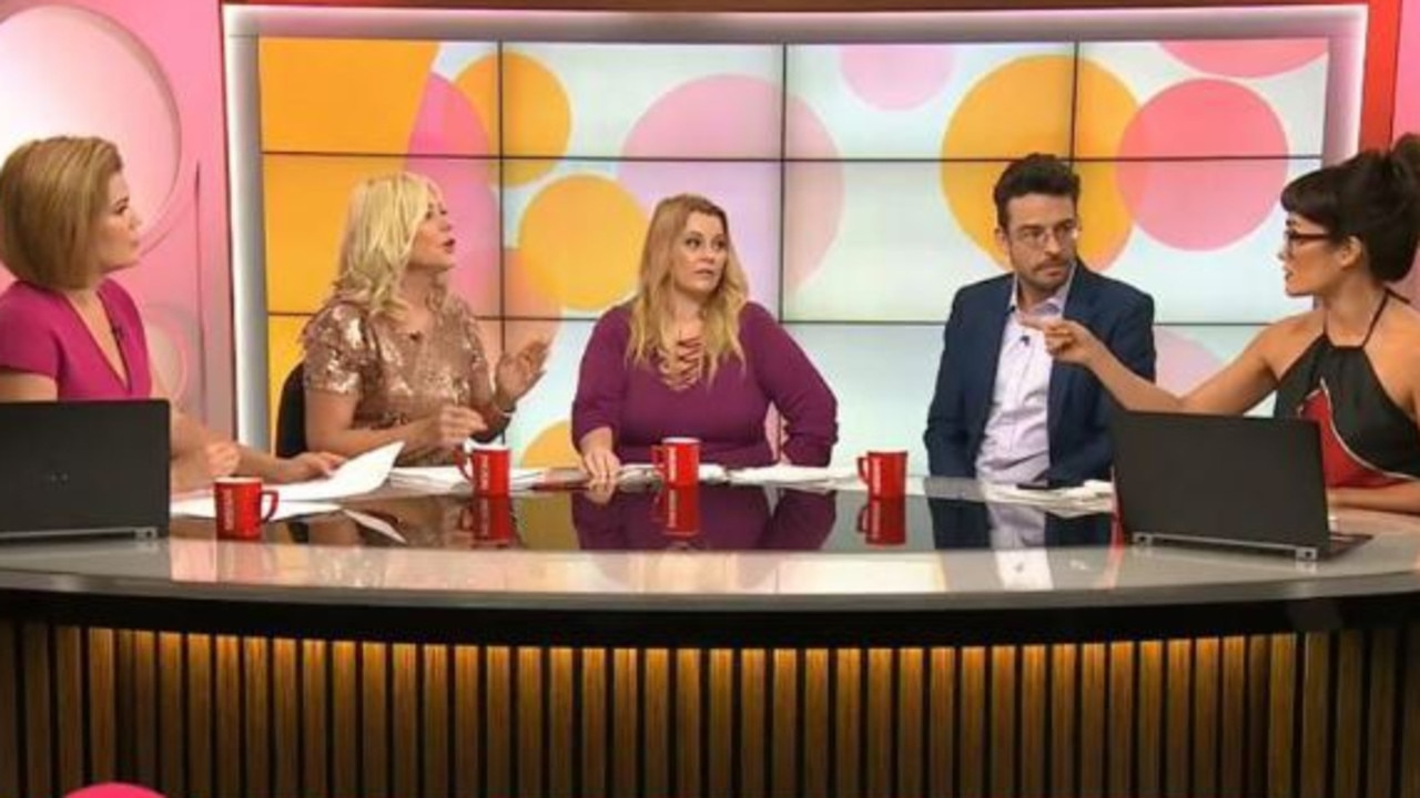 ‘Racist’: Kerri Anne Kennerley and Yumi Stynes argue on Studio 10 last year.