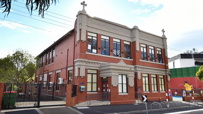 A grade 1 student at Michael's Primary School, North Melbourne contracted the virus. Picture: Nicki Connolly