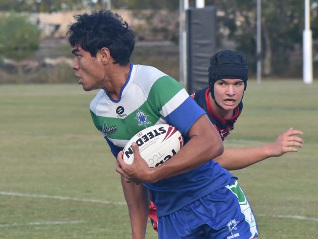 Second rower Alekisio Siale in action for The Cathedral College.