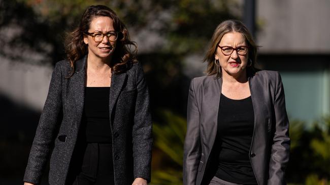 Jaclyn Symes, left, is set to be named as Victoria’s next treasurer by Premier Jacinta Allan. Picture: NewsWire / Diego Fedele