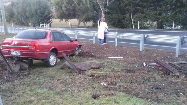 Pictures of accidents along Tea Tree Road. Picture: Supplied