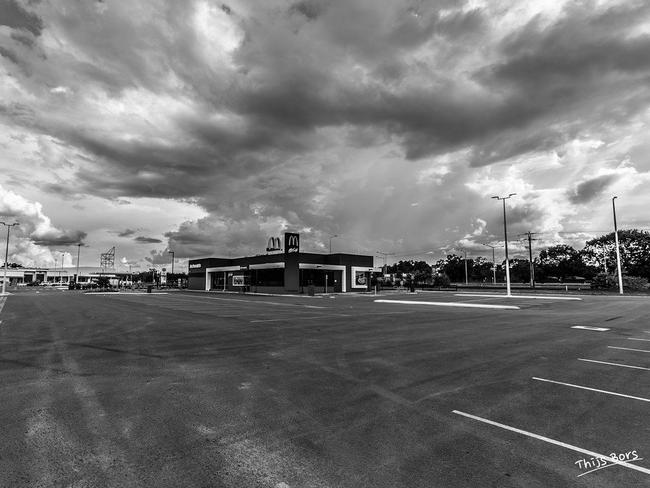 Coolalinga McDonalds looked lonely on Christmas Day. PHOTO: Thijs Bors