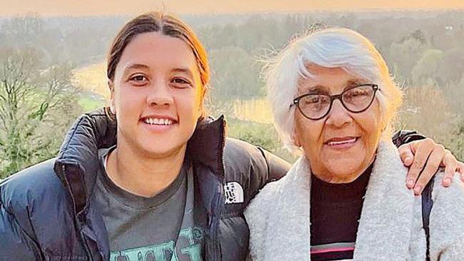 Sam Kerr and her grandmother Coral Kerr. Picture: Supplied - https://www.everand.com/article/664517663/Sam-Kerr-They-Sacrificed-Everything-For-Me