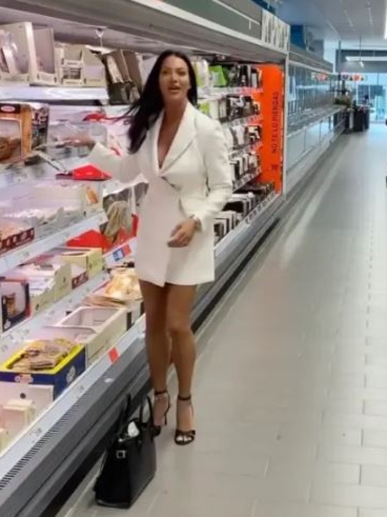 After pulling the stunt in a supermarket act she has been slammed. Picture: Instagram/chloejadelopez