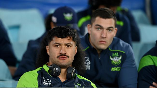 Raiders star Corey Harawira-Naera faces a decisive meeting in January as he fights to save his NRL career. Picture: NRL Photos.