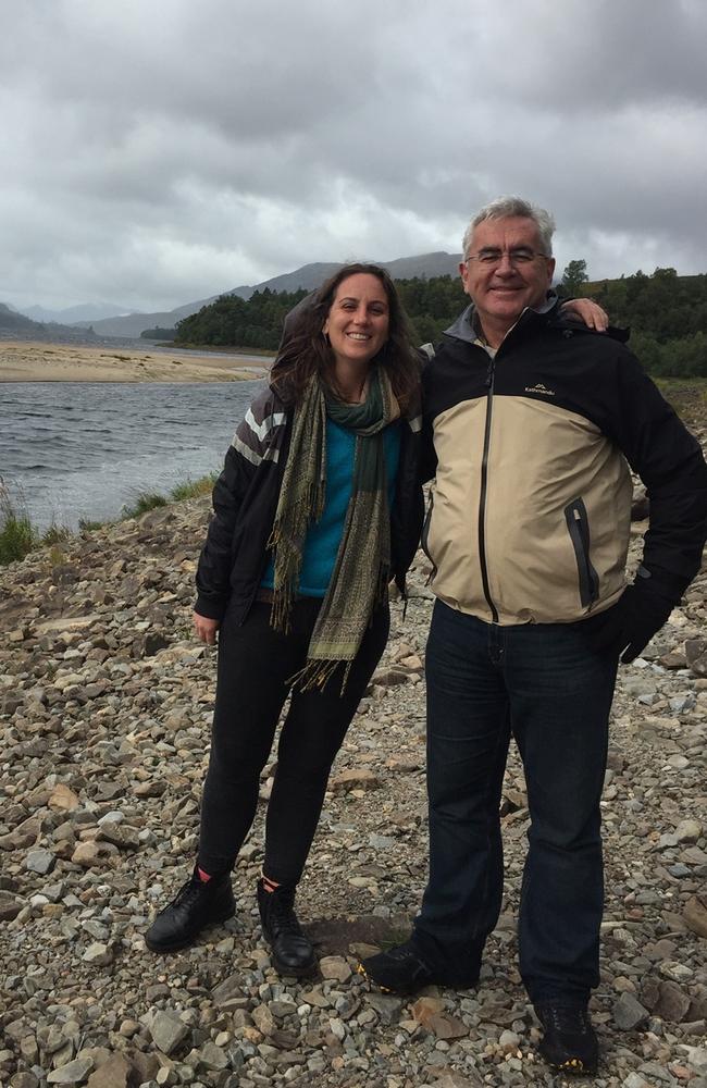 Katie Lees with her dad Ian. Picture: Supplied