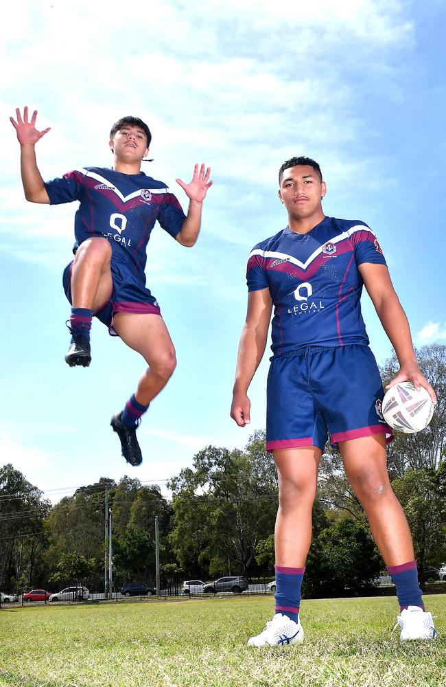 Fullback Tyler Peckham-Harris and Forward Loko Pasifiki Tonga. Picture, John Gass