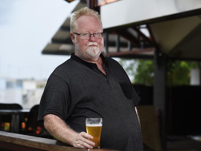 ArchieÕs owner Jason Hanna with a beer at his alfresco area on Wednesday, November 21, 2018. Hanna is creating a new outdoor area because council abolished alfredo dining rates which means he will pay $25 p.a  instead of approximately $25,000 p.aPicture: Keri Megelus