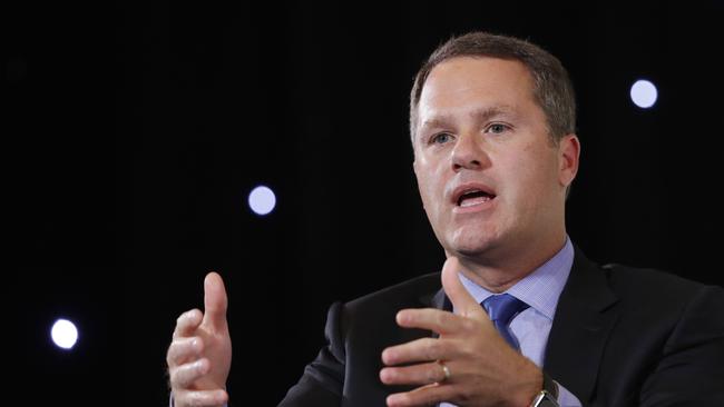 Walmart CEO Doug McMillon addresses the National Retail Federation's conference in New York.