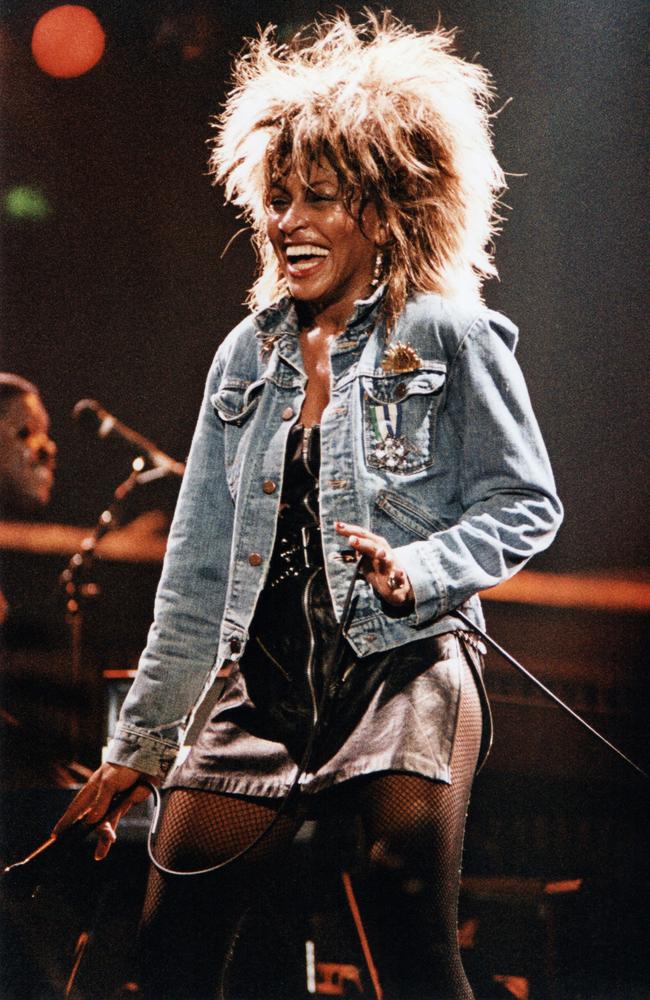 Tina Turner performs on stage at Wembley Arena during her Private Dancer tour in 1985. Picture: Pete Still/Redferns