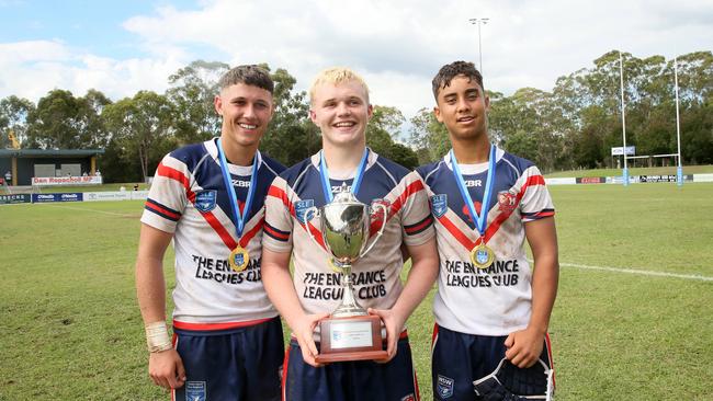 Alexander Stephenson (centre) captained last year’s Andrew Johns Cup-winning side. Picture: Sue Graham